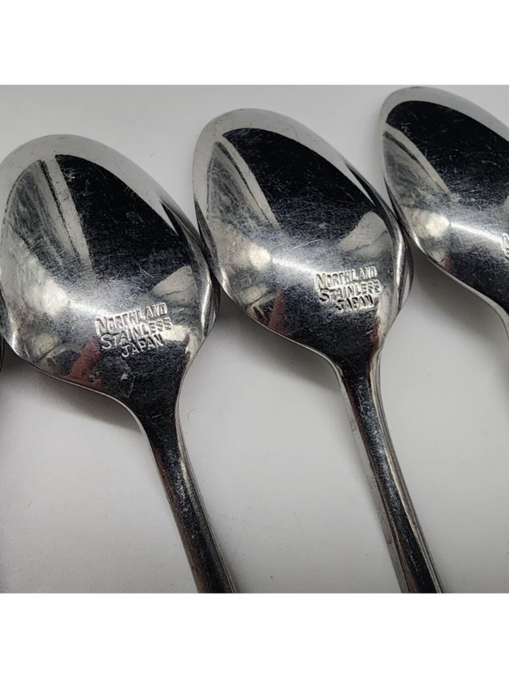 Oneida Northland Stainless Wood Handle Iced Tea Spoons Lot of 7 - Picture 5 of 5